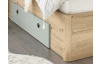 Posteľ s nočnými stolíkmi Savina 180x200 cm, dub artisan/šalviová, s osvetlením