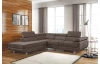 Rohová sedacia súprava Lotos, hnedá látka, ľavý roh