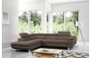 Rohová sedacia súprava Lotos, hnedá látka, ľavý roh