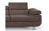 Rohová sedacia súprava Lotos, hnedá látka, ľavý roh