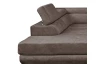 Rohová sedacia súprava Lotos, hnedá látka, ľavý roh