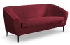 Trojmiestna pohovka Olivio, červená zamatová látka