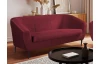 Trojmiestna pohovka Olivio, červená zamatová látka