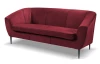 Trojmiestna pohovka Olivio, červená zamatová látka