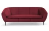 Trojmiestna pohovka Olivio, červená zamatová látka