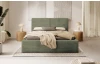 Posteľ Inez 180x200 cm, olivovo zelená štruktúrovaná látka