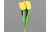 Umelá kvetina Zväzok tulipánov 30 cm, žltá