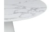 Okrúhly jedálenský stôl Brandon 120 cm, imitácia biely mramor
