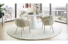 Okrúhly jedálenský stôl Brandon 120 cm, imitácia biely mramor