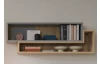 Závesný regál Room 115 cm, dub biscuit/sivý