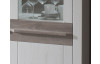 Vitrína Dalia typ 14, bielená pínia/šedý dub, ľavé dvere