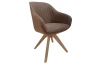 Jedálenská stolička Viborg, hnedá vintage ekokoža