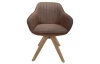 Jedálenská stolička Viborg, hnedá vintage ekokoža