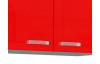 Horná kuchynská skrinka Rose 80G-72, 80 cm, červený lesk