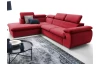 Rohová sedacia súprava Viera, červená látka, ľavý roh