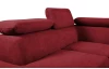 Rohová sedacia súprava Viera, červená látka, ľavý roh