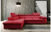 Rohová sedacia súprava Viera, červená látka, ľavý roh