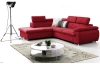 Rohová sedacia súprava Viera, červená látka, ľavý roh