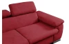 Rohová sedacia súprava Viera, červená látka, ľavý roh