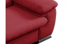 Rohová sedacia súprava Viera, červená látka, ľavý roh