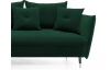 Rohová sedacia súprava Glam, tmavo zelená látka, ľavý roh
