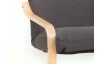 Kreslo Nela, tmavo šedá látka/buk