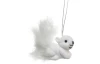Vianočné dekorácia/ozdoby (2 ks) Veverička, biela