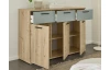 Komoda so zásuvkami Savina 135 cm, dub artisan/šalviová