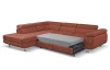 Rohová sedacia súprava Lotos, terakota látka, ľavý roh