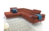Rohová sedacia súprava Lotos, terakota látka, ľavý roh