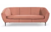 Trojmiestna pohovka Olivio, lososová zamatová tkanina