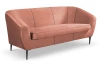 Trojmiestna pohovka Olivio, lososová zamatová tkanina