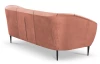 Trojmiestna pohovka Olivio, lososová zamatová tkanina