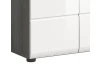 Skrinka Salsa, 60 cm, šedý dub/biela lesk