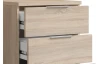 Nočný stolík/skrinka so 4 zásuvkami Smilla, výška 79 cm, dub sonoma