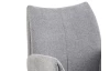 Otočná jedálenská stolička s podrúčkami Kassandra, holubia šedá tkanina