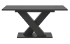 Rozkladací jedálenský stôl Moteon 150x90 cm, šedý/sivý, podnož X