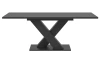 Rozkladací jedálenský stôl Moteon 150x90 cm, šedý/sivý, podnož X