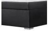 Posteľ boxspring Agnes 180x200 cm,lesklo čierna látka