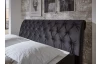 Posteľ boxspring Agnes 180x200 cm,lesklo čierna látka