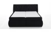 Posteľ boxspring Agnes 180x200 cm,lesklo čierna látka