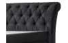 Posteľ boxspring Agnes 180x200 cm,lesklo čierna látka