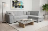 Rohová sedacia súprava Bernett, holubia sivá látka, pravý roh
