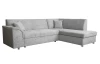 Rohová sedacia súprava Bernett, holubia sivá látka, pravý roh