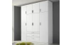 Šatníková skriňa Hildesheim, 181 cm, biela/biela