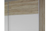 Šatníková skriňa s posuvnými dverami Bustas, 226 cm, dub san remo/biela