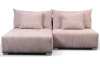 Rohová sedacia súprava Alcamo, ružová látka