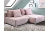 Rohová sedacia súprava Alcamo, ružová látka
