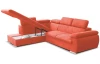 Rohová sedacia súprava Viera, oranžová látka, ľavý roh