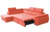 Rohová sedacia súprava Viera, oranžová látka, ľavý roh